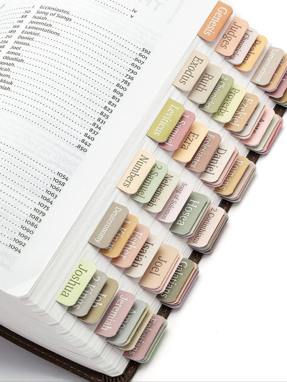 MR PEN Boho Bible Index Tabs Laminated Easy Apply Old & New Testament Journaling